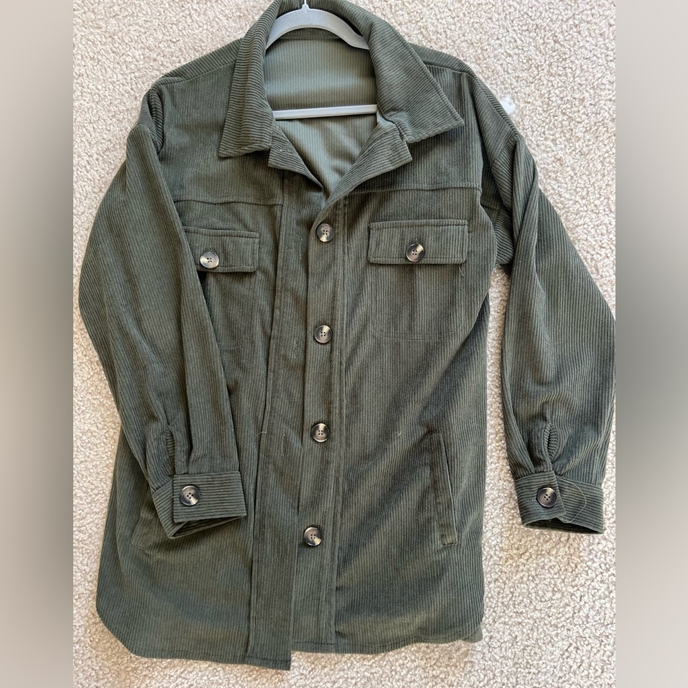 Oversized green jacket - S